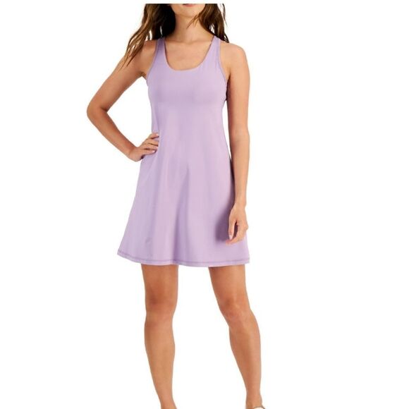 ID Ideology Women Purple Sleeveless Solid Performance Athletic Dress… - Picture 1 of 10